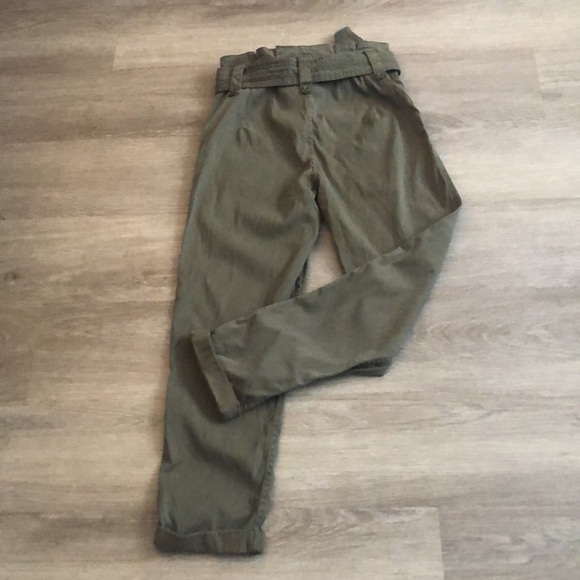 TopShop khaki “paper bag waist” pants - Picture 6 of 11